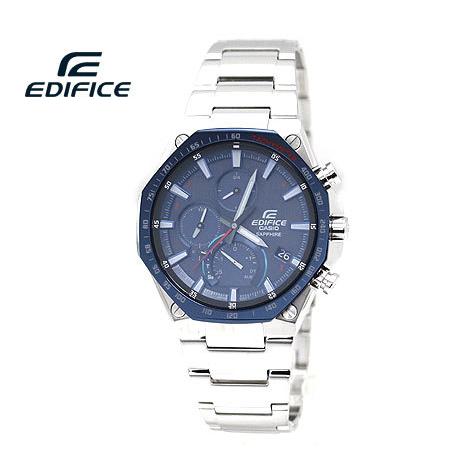 CASIO　EDIFICE　エディフィス EQB-1100XYDB-2AJF カシオ 腕時計　Bluetooth搭載　スマートフォンリンク アナログ ソーラー クロノグラフ シルバー×ブルー｜j-sekine2nd