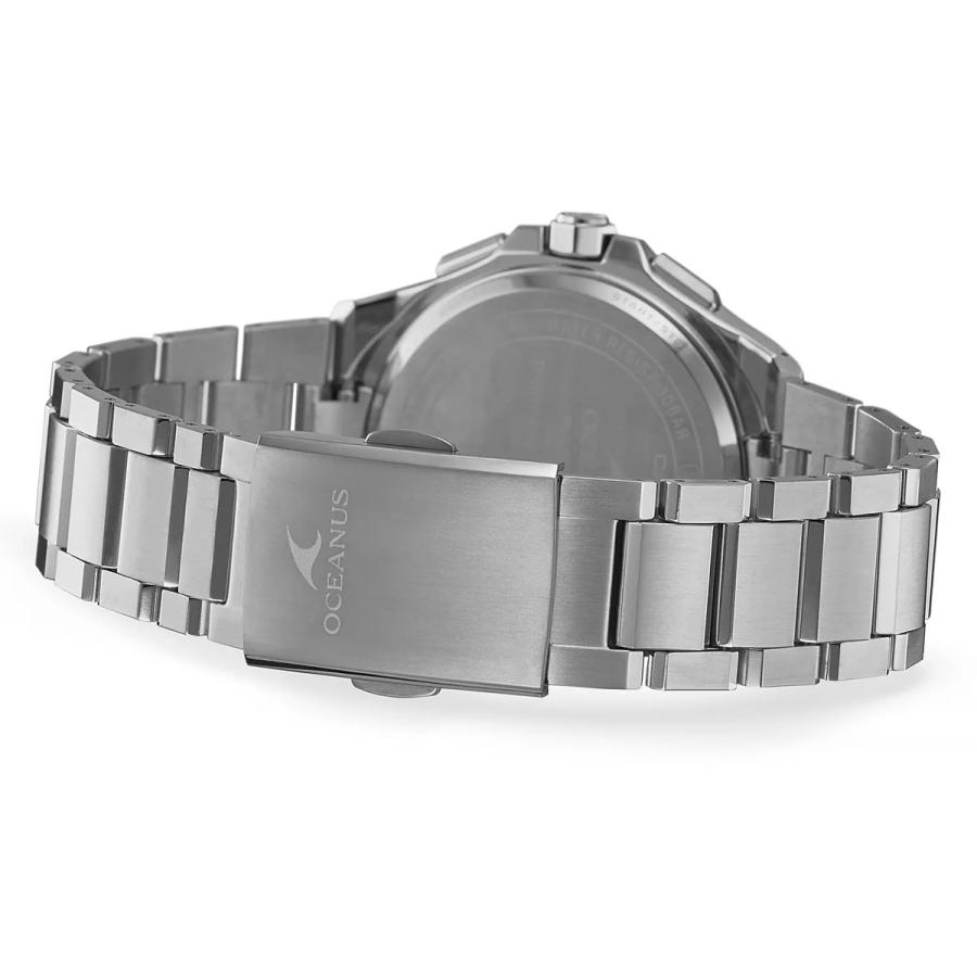 CASIO OCEANUS OCW-T6000A-1AJF　カシオ　オシアナス  Classic Line 腕時計 アナログ  ソーラー電波 チタン Bluetootｈ対応 シルバー ブラック文字盤 メンズの画像