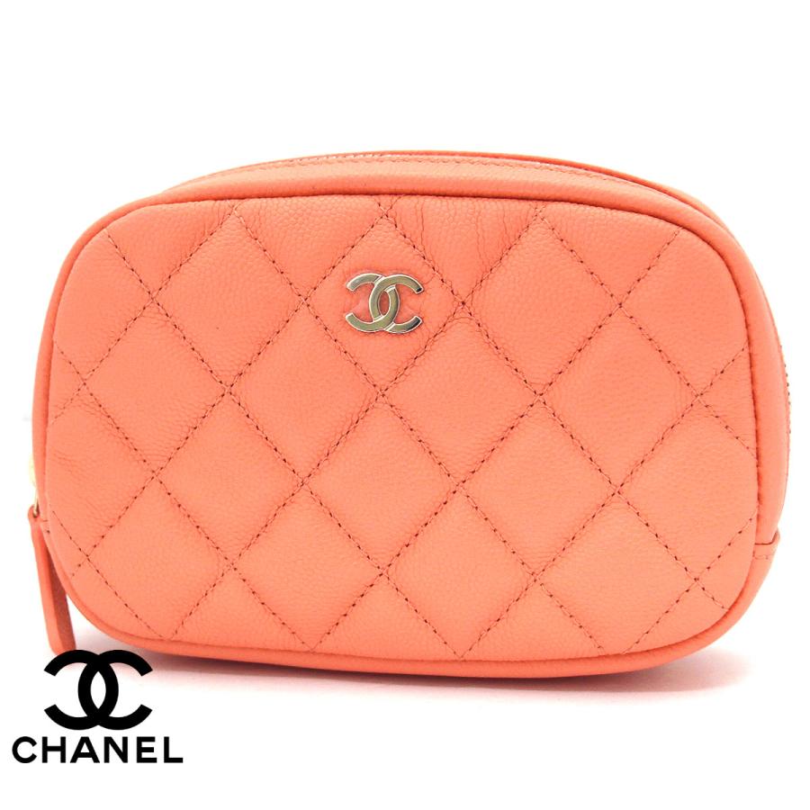 CHANEL（シャネル） A80909 マトラッセ キャビアスキン ポーチ 化粧