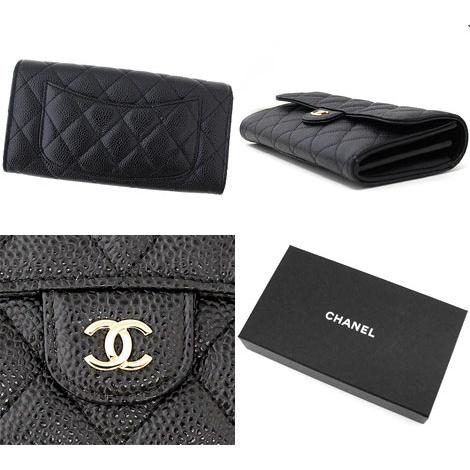 CHANEL シャネル マトラッセ AP0241 Y01864 C3906 キャビアスキン クラシック 小銭入れ付 長財布 ブラック×ゴールド金具 新品 ギフト 人気商品｜j-sekine2nd｜02