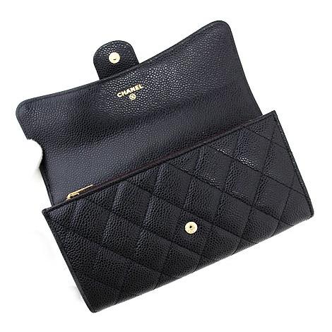 CHANEL シャネル マトラッセ AP0241 Y01864 C3906 キャビアスキン クラシック 小銭入れ付 長財布 ブラック×ゴールド金具 新品 ギフト 人気商品｜j-sekine2nd｜03