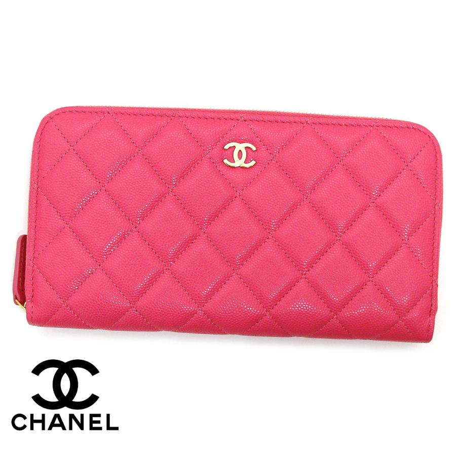 CHANEL シャネル AP0242 マトラッセ キャビアスキン 小銭入れ付  