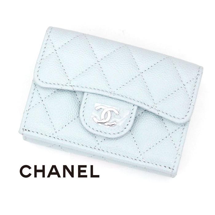 寿*司様 CHANEL キャビアスキン 三つ折り財布 シールあり CHANEL】三つ折り財布キャビアスキンAP3177 B10583 (CHANEL