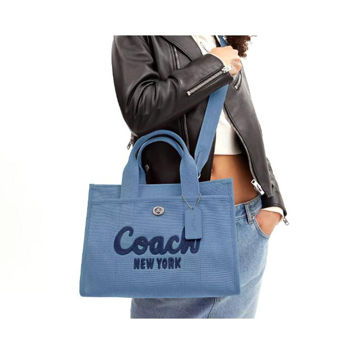 【COACH】 タグ有り カーゴトート 2way ライトブルー CP158 COACH アウトレット コーチ CP158 LHSBL カーゴ トート 2WAY