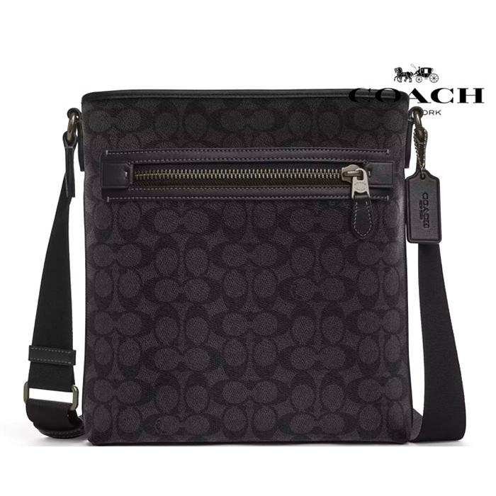 美品　COACH コーチ　シグネチャー　メッセンジャーバッグ F70757 COACH（コーチ） アウトレット CW227 QBMI5 スリム メッセンジャー