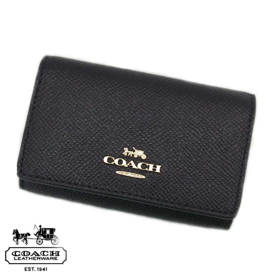 COACH（コーチ） アウトレット 76741 IMBLK クロスグレイン レザー 5連