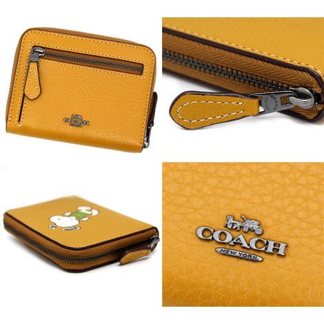 COACH スヌーピー 二つ折り財布 COACH アウトレット コーチ CE869 QBRQD シグネチャー SNOOPY