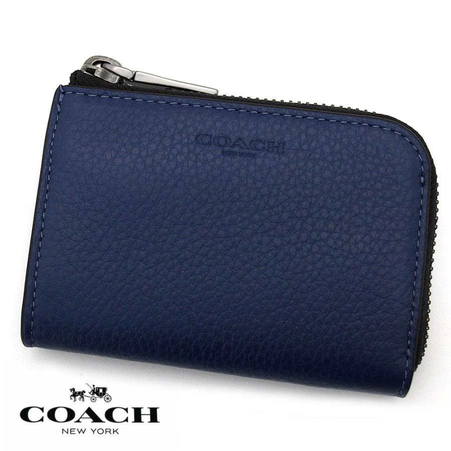 coach ネイビー　小銭入れ コーチ COACH 小銭入れ CW358 ジップ キーケース メンズ （ネイビー