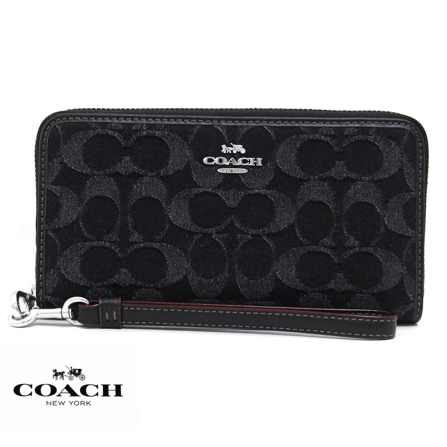 COACH（コーチ） アウトレット CP412 SV/BK シグネチャー デニム
