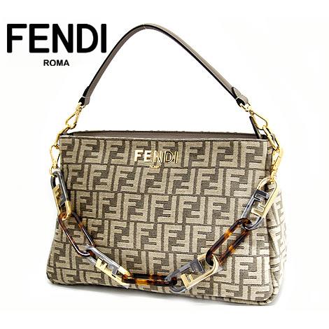 FENDI（フェンディ） 8BR805 ALFV F1IQU FFロゴ ズッカ柄 2WAYバッグ