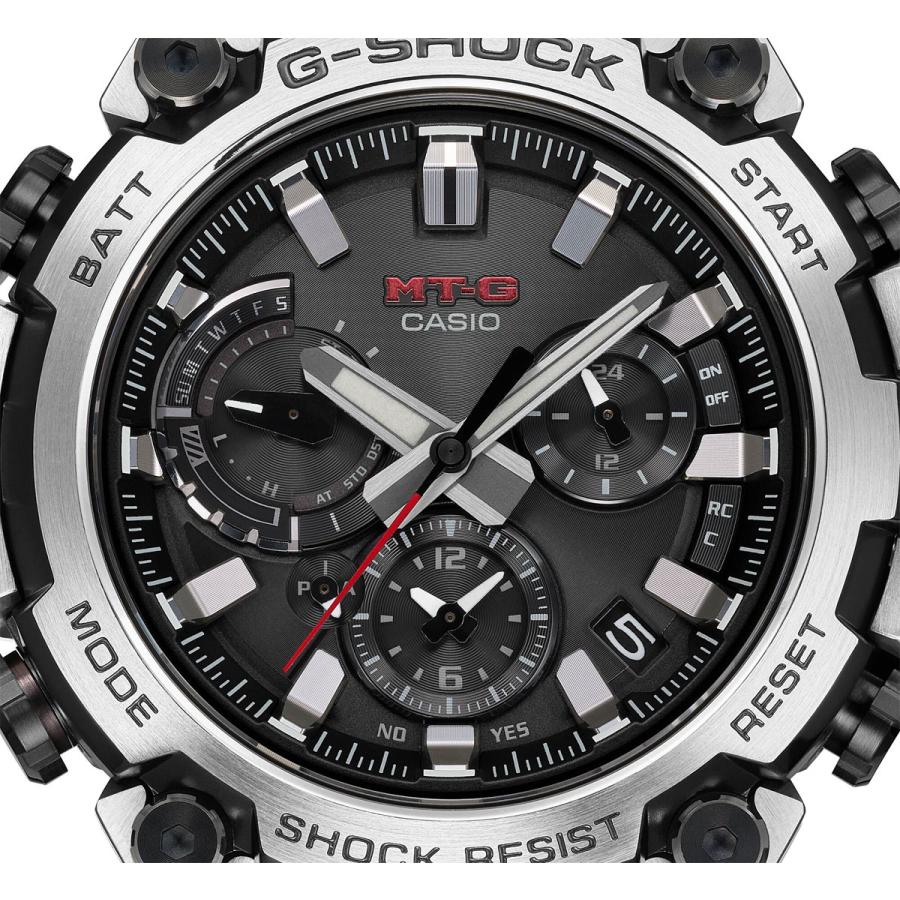 CASIO G-SHOCK　MTG-B3000D-1AJF カシオ　MT-G　腕時計 メンズ 男性用 スマートフォンリンク 電波ソーラー シルバー ブラック文字盤｜j-sekine2nd｜02