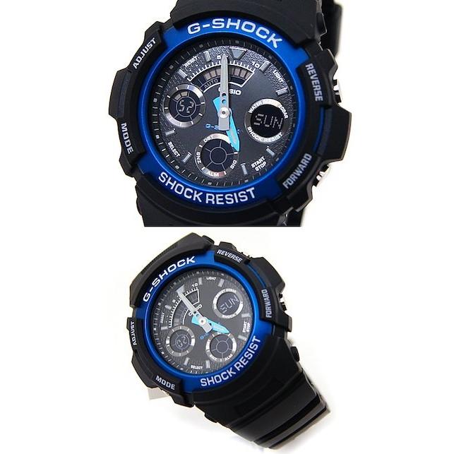 【極美品】 G-SHOCK AW-591　ブラックｘブルー　アナデジ　腕時計 G-SHOCK CASIO G-SHOCK AW-591-2AJF カシオ デジアナ ブラック×ブルー