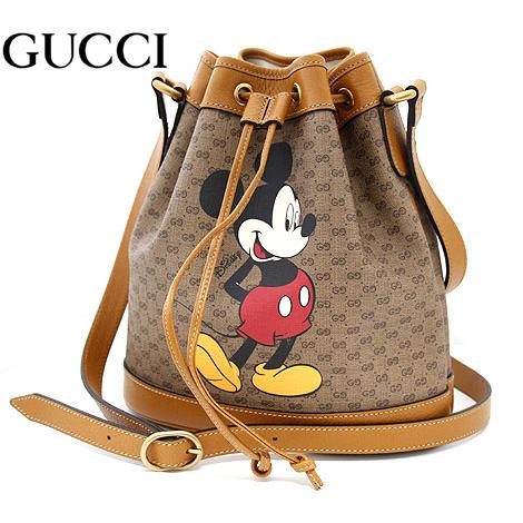 美品 GUCCI グッチ×ディズニー ミニGGスプリーム レザー トートバッグ