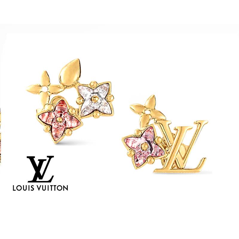 LOUIS VUITTON 片耳用ピアス ゴールドトーン