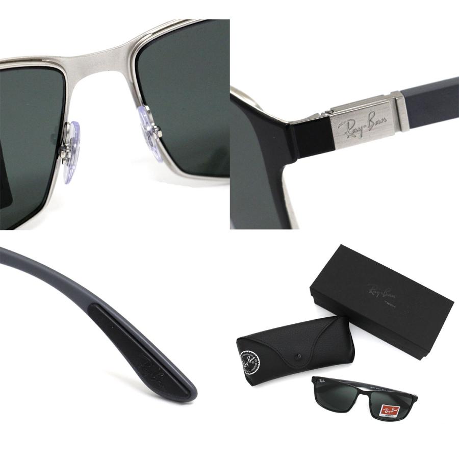 Ray Ban レイバン RB3721 9144/71 サングラス LITEFORCE ライトフォース ブラックオン シルバー ダークグリーン メンズ 正規品｜j-sekine2nd｜03