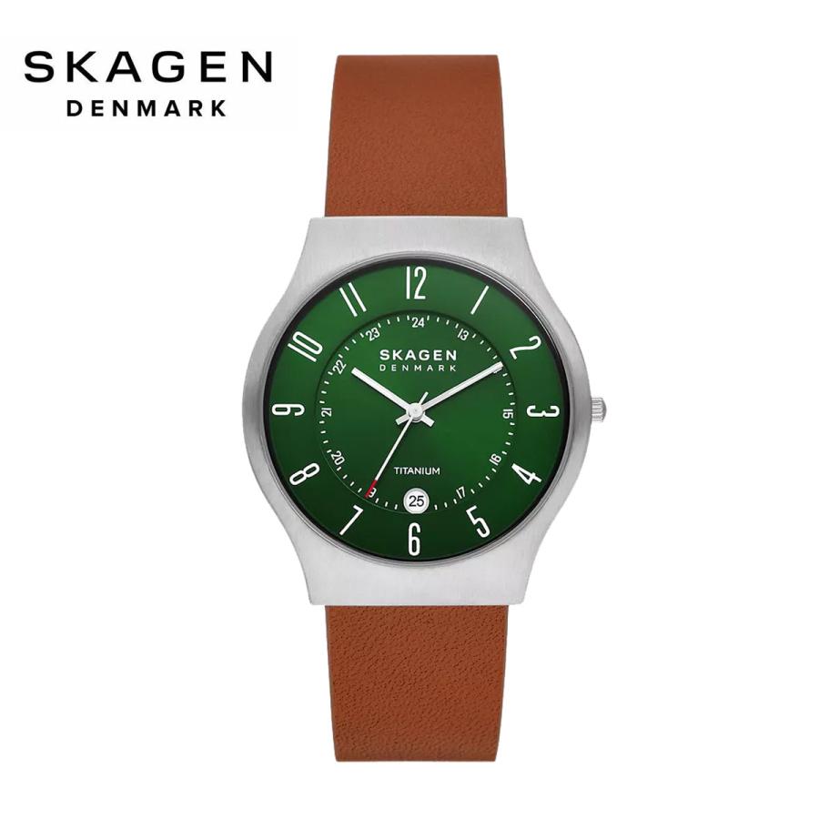 SKAGEN スカーゲン SKW6908 SUNDBY 三針デイト ラゲッジ レザー