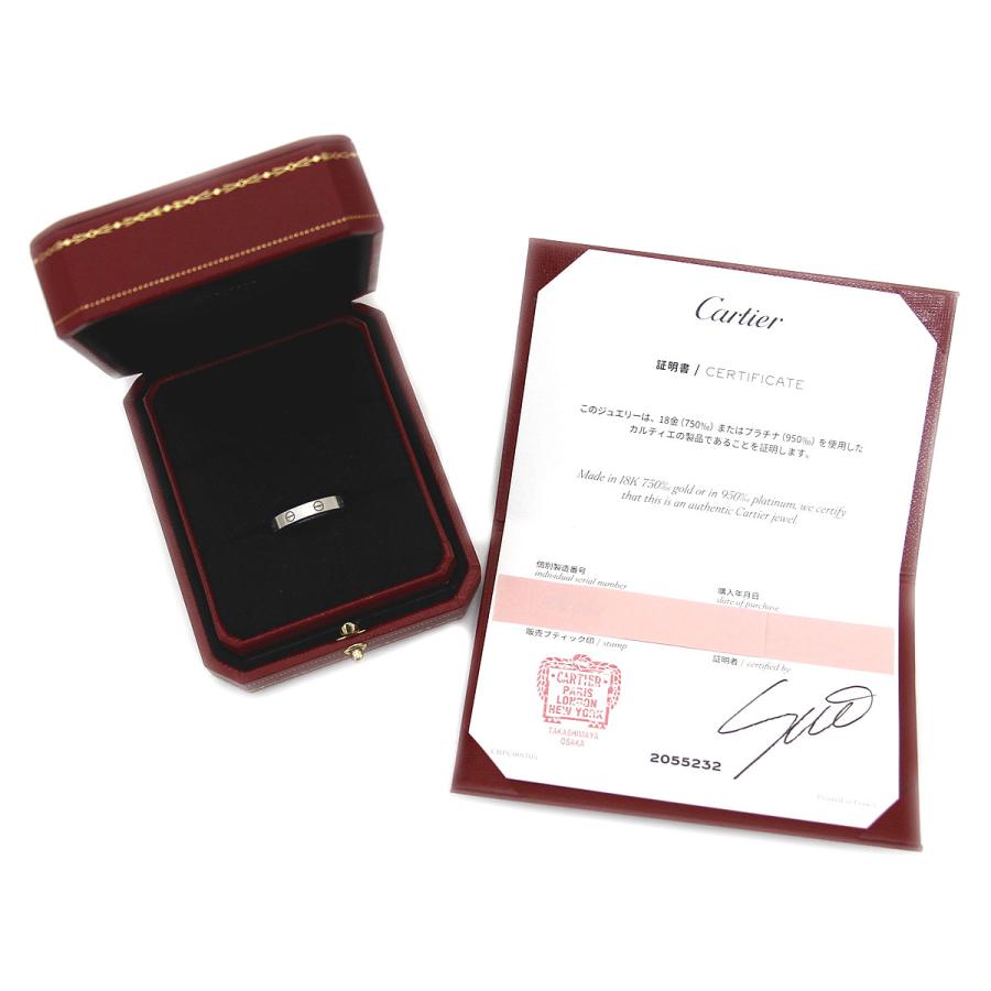 Cartier（カルティエ） ミニラブ リング Pt950 #60 箱 保証書有 USED