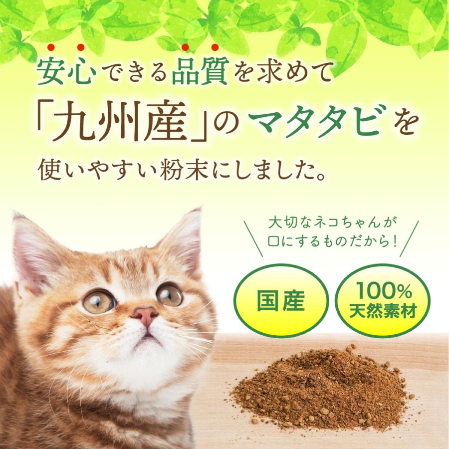 猫用 天然 100％ マタタビ 粉末 30g おもちゃ しつけ つめとぎ 無添加 安心 九州産 チャック付き袋｜j-select｜02