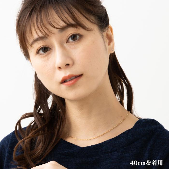 K18イエローゴールドクリップネックレス45cm 約45cm ペーパークリップ ネックレス チェーン 幅約1.7mm K18 YG