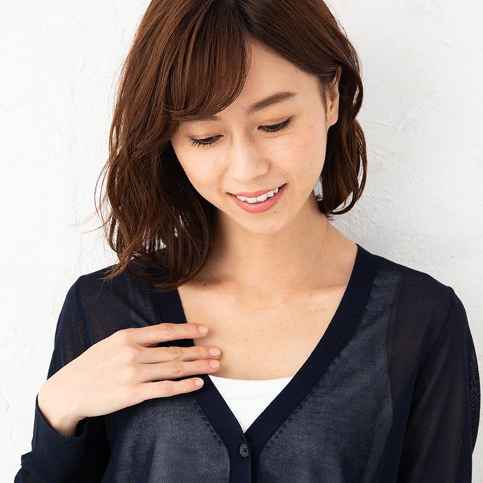 アズキ小豆チェーンネックレス K18/WG/PG チェーン 18金 アズキ小豆チェーンネックレス K18/WG/PG チェーン 18金