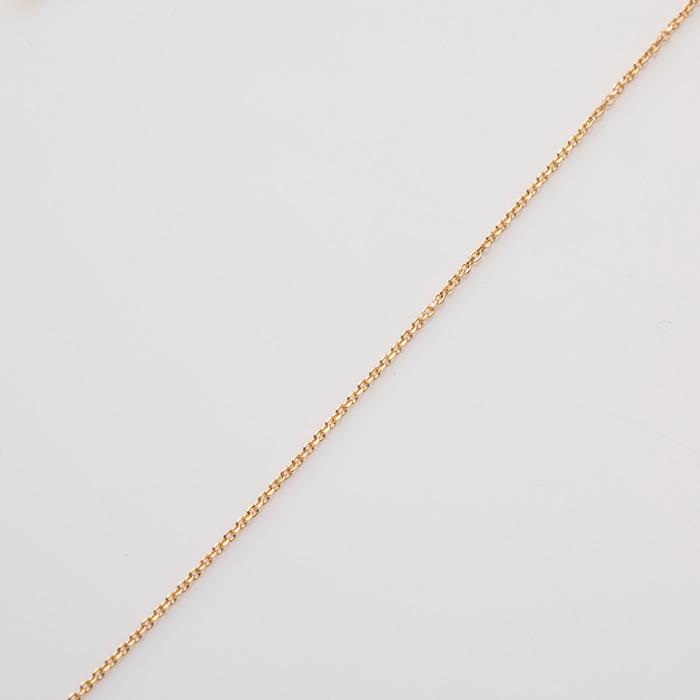 カットあずき チェーン ネックレス -3cmアジャスター付き K18/PG/PT850 チェーン幅 約0.9mm 線径 約0.28mm 長さ 約40cm プラチナネックレス K18ネックレス シン_1