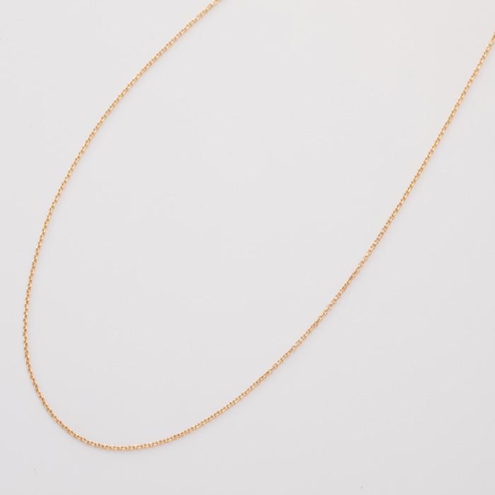 カットあずき チェーン ネックレス -3cmアジャスター付き K18/PG/PT850 チェーン幅 約0.9mm 線径 約0.28mm 長さ 約40cm プラチナネックレス K18ネックレス シン_3