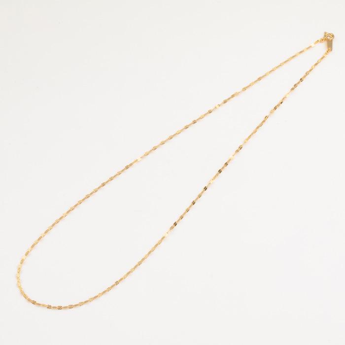 選べる18金orピンクゴールドorプラチナ フラワー クロス チェーン ゴールド ピンクゴールド プラチナ 18金 K18 YG PG PT850 プラチナネッの画像