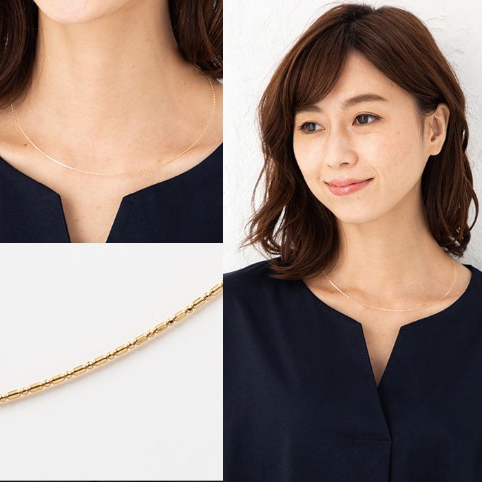 パルテノンオメガチェーンネックレス スライドアジャスター付き K18/PG 