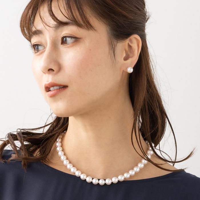 あこや真珠ネックレス パールネックレス イヤリングorピアス あこや真珠ネックレス パールネックレス イヤリングorピアス