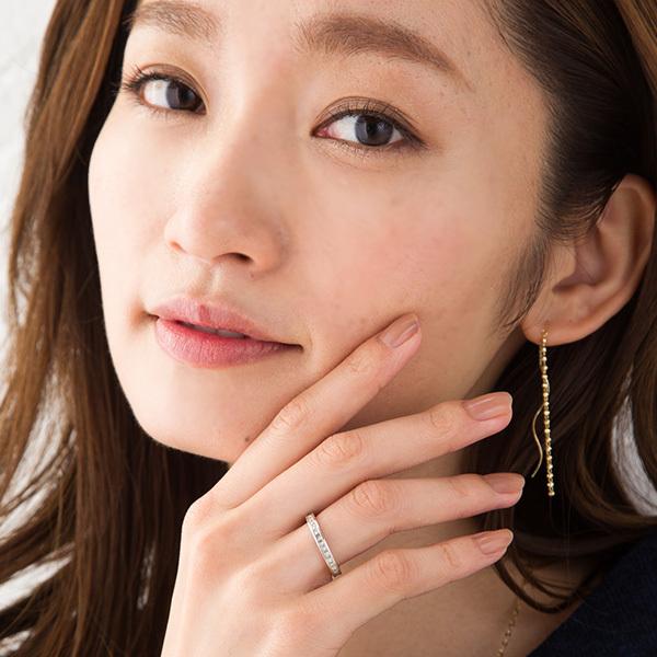 フルエタニティリング ダイヤ 指輪 プリンセスカット 1.0ctアップ フルエタニティ プラチナ Pt900 ＊専門機関による鑑別書付き_1