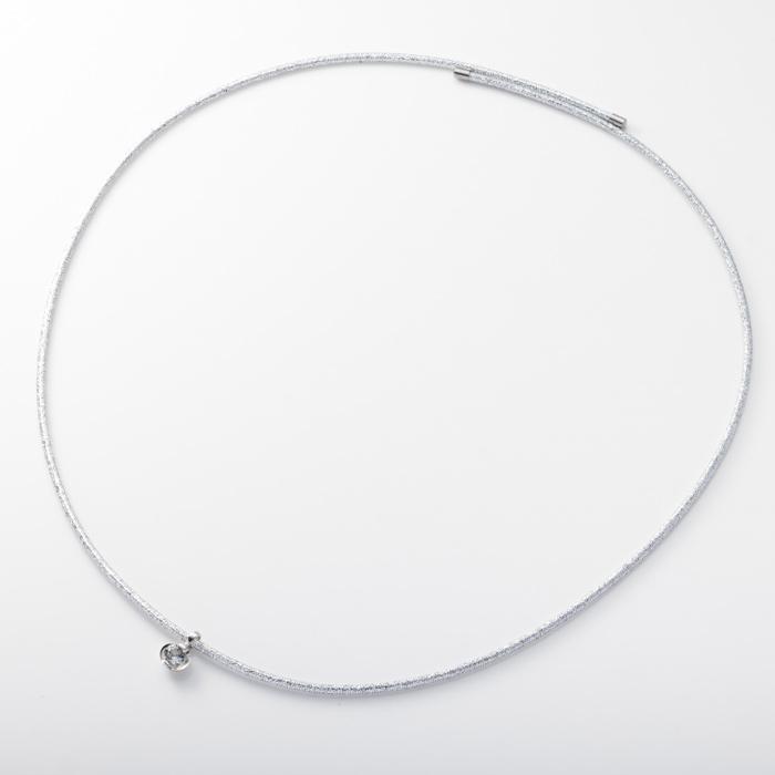 管理医療機器認証】 磁気ネックレス ホワイトトパーズ 0.5ct