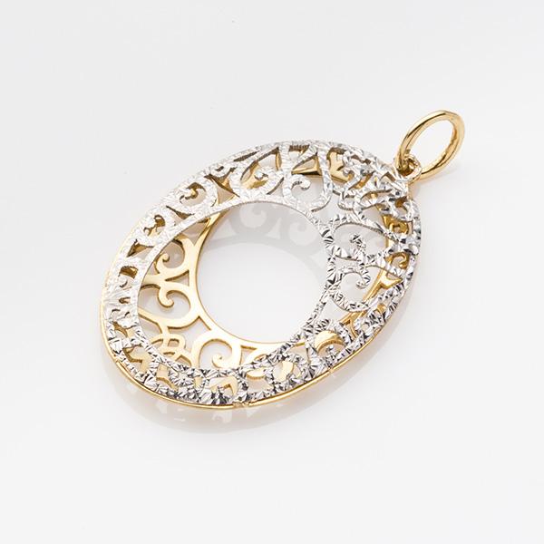 透かしデザイン ペンダントトップ ゴールド K18/WGペンダント 0.7g 18