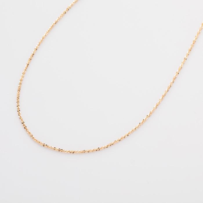 約50cm クリスクロス チェーン 幅約1.2mm スライド式アジャスター 18金 YG PG WG ネックレス レディース ゴールド ピンク ホワイト ゴールド K18ネックレスの画像