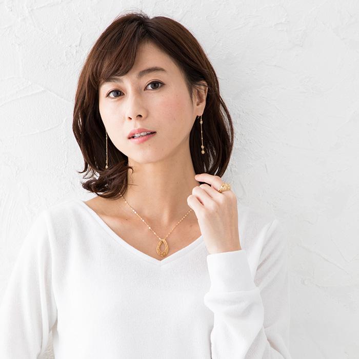 透かしデザイン ペンダントトップ アンティークエリカデザインK18 K18WG ゴールド 18金 イエローゴールド ホワイトゴールドの画像