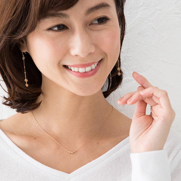 ミラクルカット ミラーボール ペンダント 42cm スクリューチェーン ネックレス プラチナ プラチナネックレス Pt850 ネックレス レディースの画像