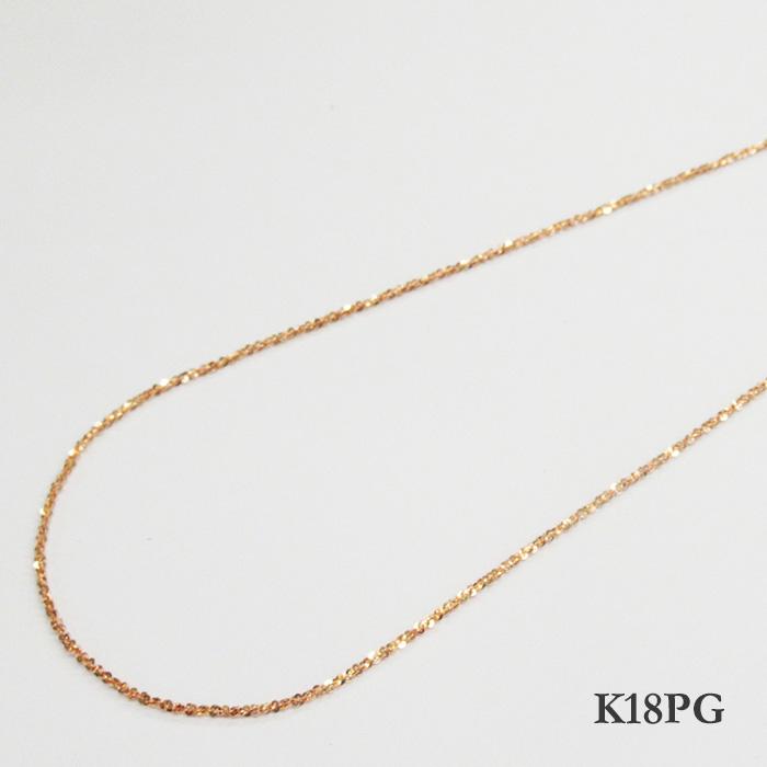 約60cm クリスクロス チェーン 幅約1.2mm スライド式アジャスター 18金 YG PG WG ネックレス レディース ゴールド ピンクゴールド K18 イエローゴールド k18の画像