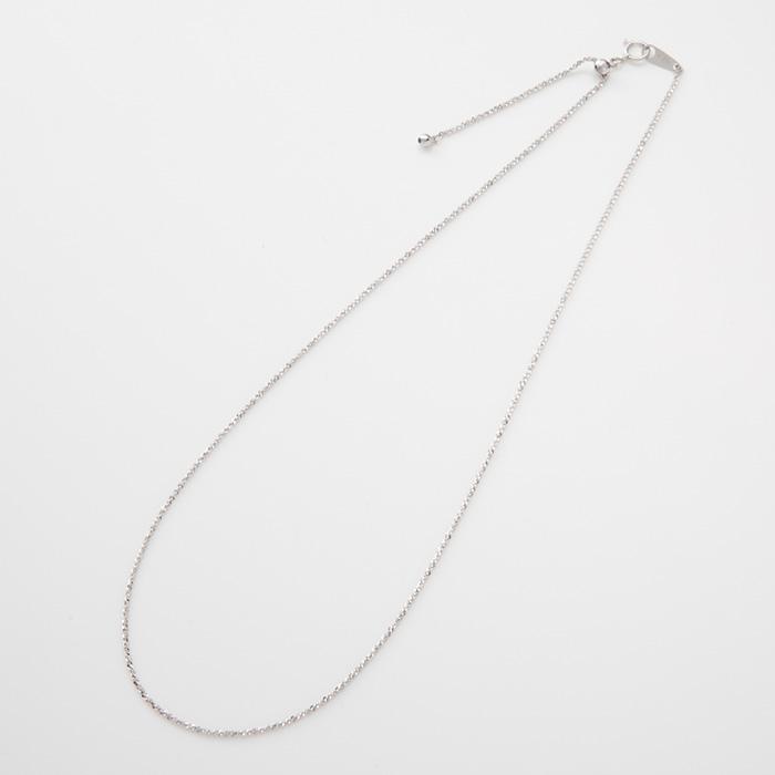 約50cm クリスクロス チェーン 幅約1.2mm スライド式アジャスター ネックレス Pt850 プラチナネックレス プラチナ850 レディースの画像