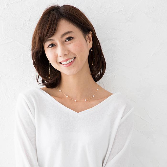 K18 パール アコヤ真珠 ベビーパールステーションネックレス (花 K18 パール アコヤ真珠 ベビーパールステーションネックレス (花