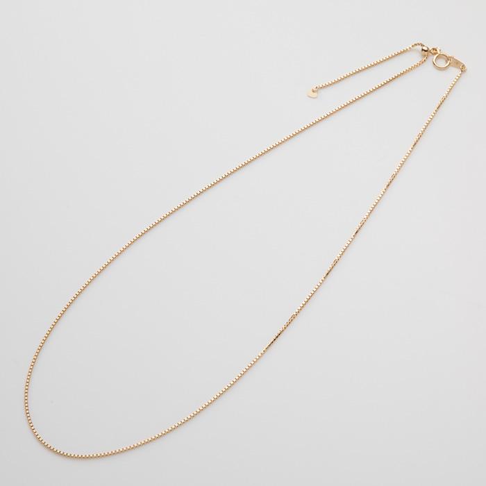 ベネチアン チェーン ネックレス スライド式アジャスター K18 YG PG Pt850 K18ネックレス プラチナネックレス シンプルネックレス 18金 レディース プラチナ_1