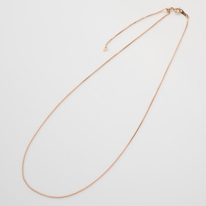ベネチアン チェーン ネックレス スライド式アジャスター K18 YG PG Pt850 K18ネックレス プラチナネックレス シンプルネックレス 18金 レディース プラチナ_2
