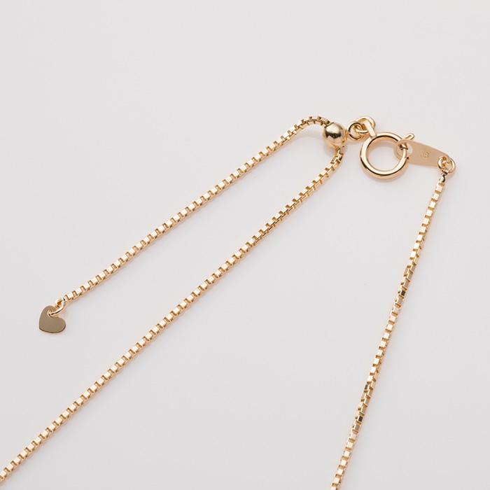 ベネチアン チェーン ネックレス スライド式アジャスター K18 YG PG Pt850 K18ネックレス プラチナネックレス シンプルネックレス 18金 レディース プラチナ_5
