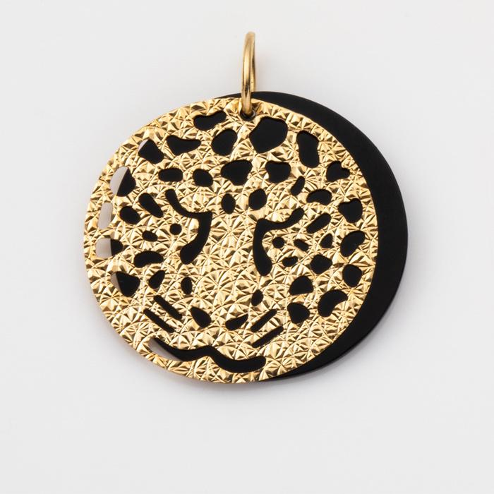 ペンダントトップ 透かし2枚 プレート アニマルデザイン リバーシブル