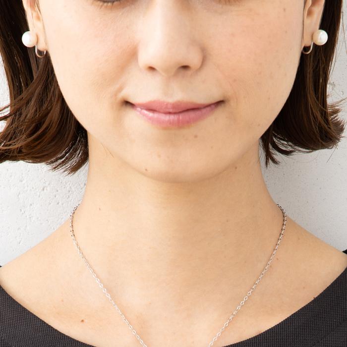 K14WG 14金ホワイトゴールド アコヤ真珠ピアス8mm大粒 あこや真珠 8mm珠 ピアス イヤリング K14WG 14金 ホワイト