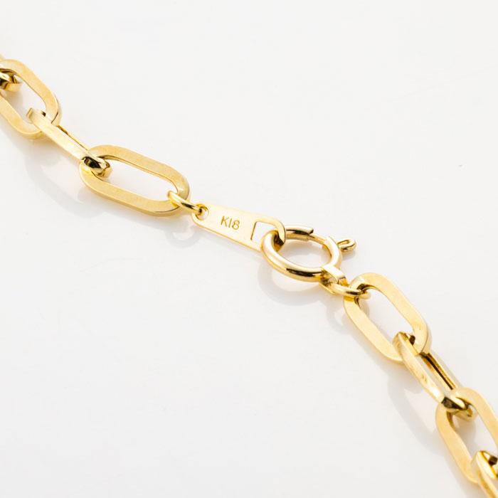 ペーパークリップ ネックレス チェーン 幅約5.0mm K18 YG 18金 レディース メンズ ゴールド K18 イエローゴールド k18ネックレス 125_6