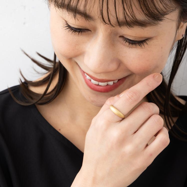 つや消し 24金 K24 純金 リング 指輪 ゴールド 豪華甲丸デザイン 艶