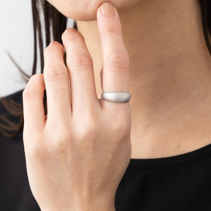 つや消し 純プラチナ Pt999 リング 指輪 豪華甲丸デザイン マット 艶