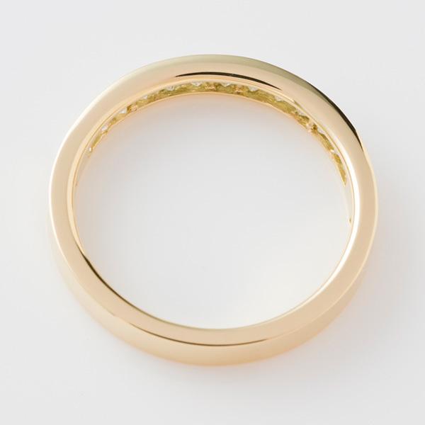 K18YG*10.5号*プリンセスカットダイヤモンド*ハーフエタニティリング ハーフエタニティリング K18PG プリンセスカット ダイヤモンド 計0.5ct