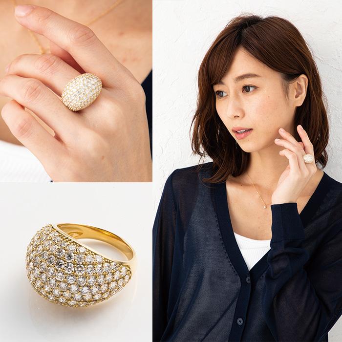 パヴェリング ダイヤモンド計5.0ct (Hカラー,SIクラス) 115石 パヴェリング ダイヤモンド計5.0ct (Hカラー,SIクラス) 115石