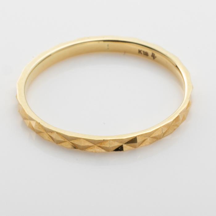 (A070902)K18ミラーカットリング YG 指輪 18金 アクセサリー A070902)K18ミラーカットリング YG 指輪 18金 アクセサリー 18金