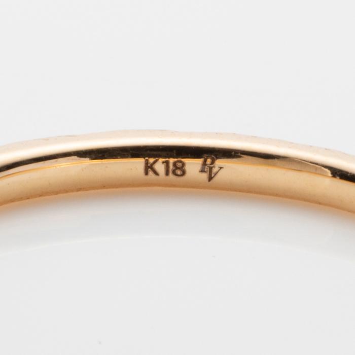 ミラーカット 極細 リング K18 YG PG シンプルデザイン 重ね付け 18金 指輪 イエローゴールド ピンクゴールドの画像